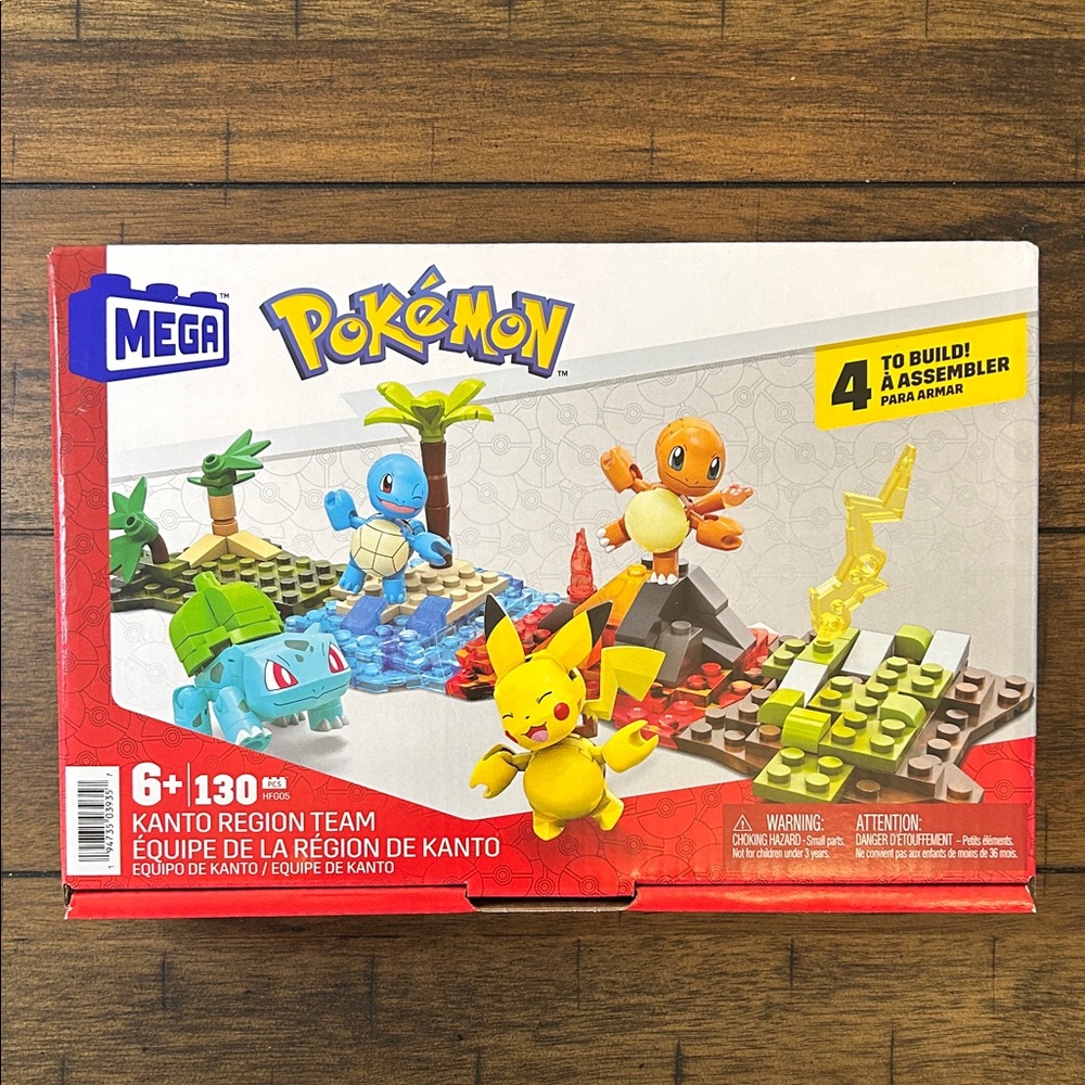 Mega Pokémon Building Toys Set Kano Region Team with 130 Pieces
